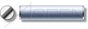 (25pcs) M5 X 6mm DIN 7 Type A, Solid Dowel Pins, A2 Stainless Steel