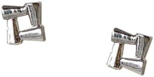 Minimalist Geometric Stud Earrings for Women Sustainable 14K Gold/White Gold Real-Gold-Plated Recycled Brass Hypoallergenic 925 Sterling Silver Posts PVD Coated Dainty & Modern 4mm - Image 2