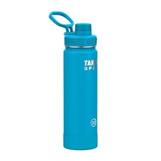 Takeya Sports Water Bottle with Spout Lid - Bottle with Triple Stainless Steel Insulation - Dishwasher Safe & BPA-Free - Bottle with Ice-Blocking Spout Lid & Removable Bumper - 22 oz, Champion Blue