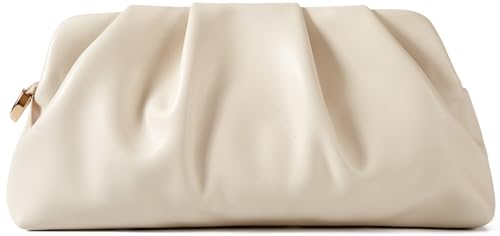 Image of Evening Bag for Women Ruched Clutch Purse Detachable Metal Chain Crossbody Bag