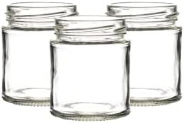 Set of 36x 190ml Panelled Jam Jars | 190ml Jam Jars | Including Gold Twist Off Caps | Glass Jars | Preserve & Chutney Jars | J&B
