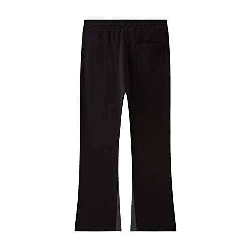 Weierpidan Faux Suede Sweatpants Women Flare Dancing Joggers Men's Patchwork Streetwear Trousers (Black,M) #TOP1