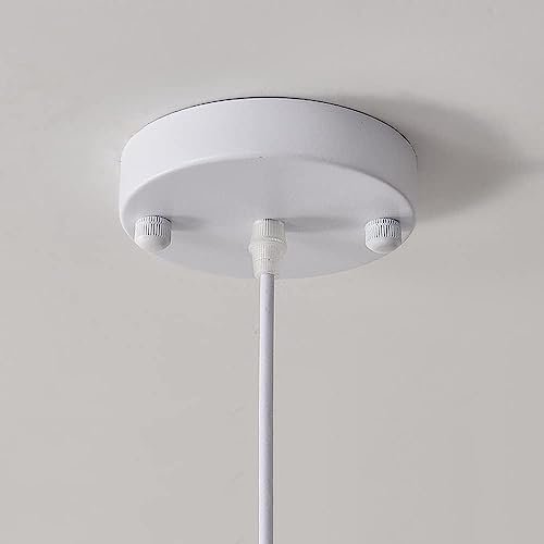 Lustre de restaurant suspendu plissé blanc E27 avec cordon réglable style moderne