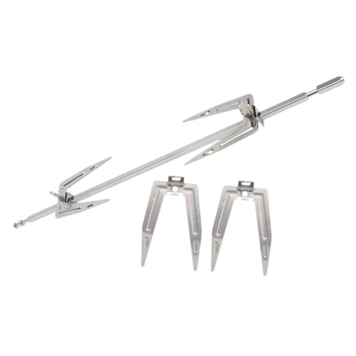 ULTECHNOVO 1Set Kitchen Rotating Chicken Forks Bbq Meat Spit Rods for Air Fryer and Oven Easy to Use and Clean Chicken Roaster Tool