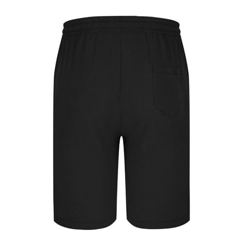 Mens Casual Linen Shorts Casual Cotton Linen Shorts Elastic Waist Short Pants Lightweight Short Summer Golf Shorts3