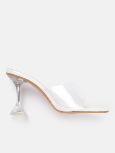 Image of AXIUM Transparent (Clear) Hourglass Heels, 3.5Inch