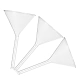 Ipetboom 3 Stück Kurzhalsige Glas-trichter Breiter Mund Laborfülltrichter Dreieckig Präzises...