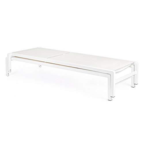 Lettino Impilabile Konnor Bianco con Ruote Cx21 Bizzotto cod.0662284