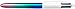 Bic 4 Colours Gradient Pens, Multi Coloured Pens All In One, Retractable Pens, Medium 1.0mm, Green, Blue, Red, Black, 5 Pens Per Pack, 1 Pack