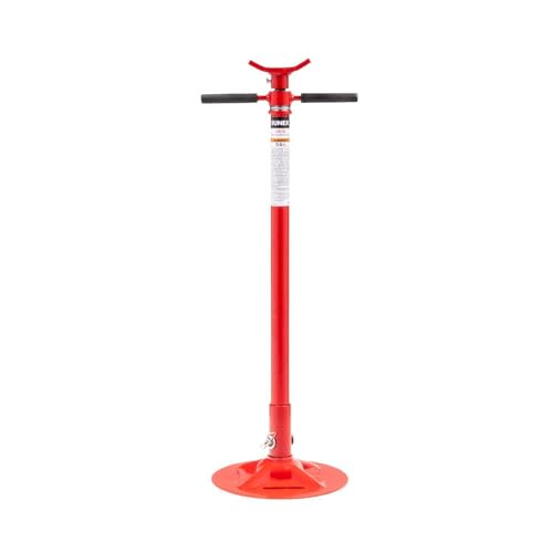SUNEX Tools 3/4 Ton Short Underhoist Stand with Bearing Mounted Spin Handle, Self-Locking Acme Screw, 12 Inch Diameter Base, and Contoured Saddle, Model 6811