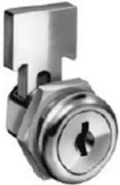 National Cabinet Lock C8701-14A-KD Drawer Lock, 19/32" Cylinder Length, Bright Nickel Finish
