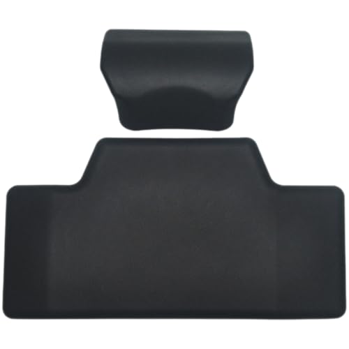 Coussin dorsal moto noir en cuir et mousse confort pour passager arrière, lot de 2