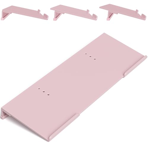 KEENWEGO Computer Keyboard Stand for Desktop - 6-Level Height Adjustable Acrylic Keyboard Riser Non-Slip Ergonomic Key Board Tray Holder for Home School Office Desk Accessories, Lightpink