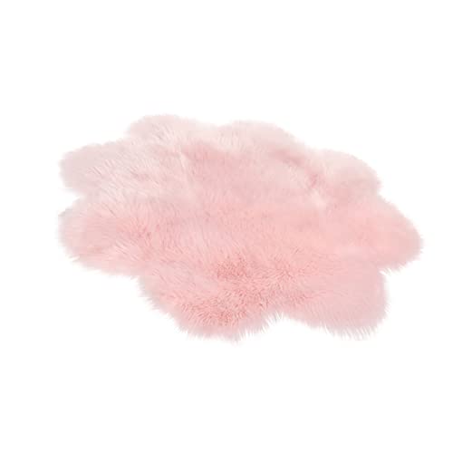 Tapis peluche fleur rose Cabilock pour isoler un sol froid avec style