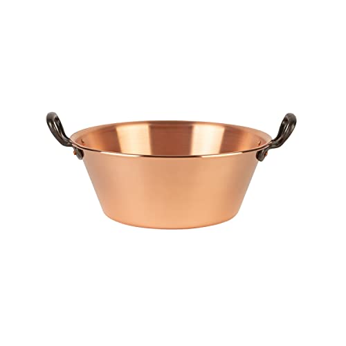 Cuisine Romefort | copper jam pot 10.4 in, 3.1 qt capacity | cast iron handles | traditional copper...
