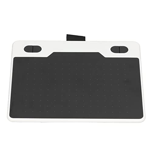 Tableta digitalizadora ergonómica para animación, 233 PPS, 5080 LPI, 8192 niveles de sensibilidad a la presión, con stylus para laptop y teclas personalizables (blanca) miniatura 5