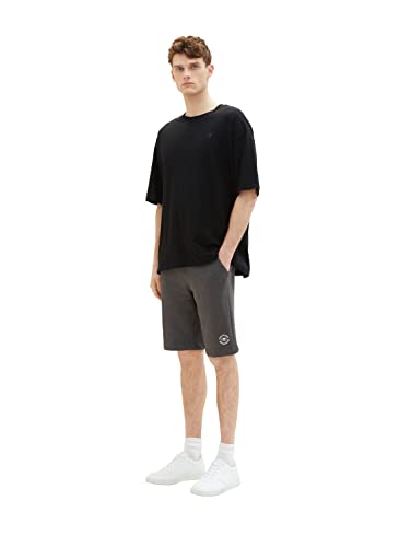 TOM TAILOR Herren 1036329 Bermuda Sweatpants Shorts, 11086 - Dark Grey Melange, S – Ansicht 3