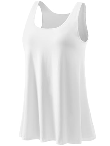 Image of Rosyline Tank Top for Women with Built in Bra Flowy Swing Undershirt Tank Tops S-4XL