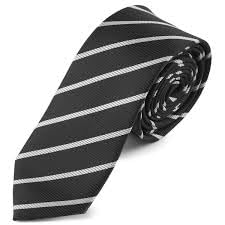Self Design Darkgrey Striped Formal Tie for Men & Boys | Stylish Necktie for Weddings, Office & Casual Wear-image-49