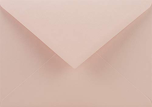 Netuno 25x sobres de colores rosa pálido DIN C6 114x162mm 115g Sirio Color Nude solapa engomada puntiaguda sin ventana para invitaciones Navidad tarjetas boda carta dinero bricolaje fiesta bautizo