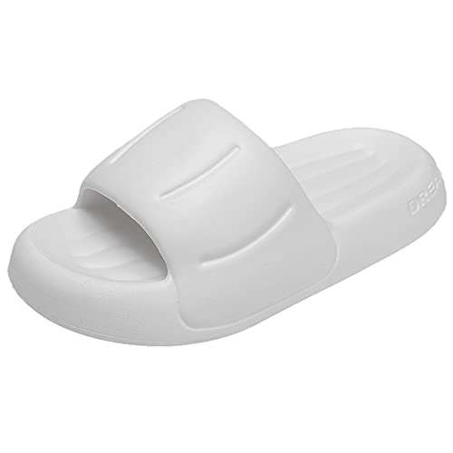 cosofme Cloud Slides for Women Cute and Fun Super Soft Thick Sole Comfy Cloud Slippers,Non-Slip Cloud Slides White for Women Outdoor and Indoor
