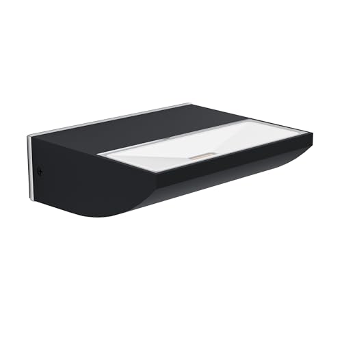 Applique murale extérieure LED noire luminaire de jardin étanche IP44