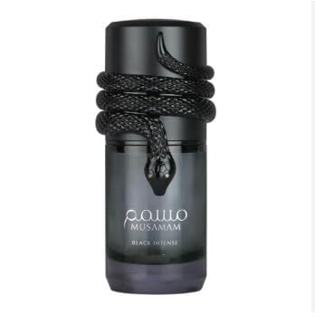 Latafa Musamam Black Intense Eau de Parfum 100 ml Hombre – Perfume Árabe Amaderado Especiado con Oud, Ámbar y Especias – Fragancia Intensa y de Larga Duración