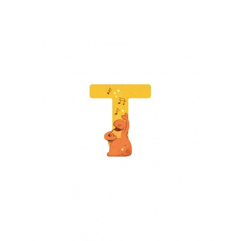 Moulin Roty - Lettre T Jaune en Bois - Moulin Roty
