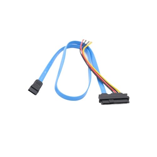 Cable adaptador SATA 7 Pin a S/AS 29 Pin con alimentación 4 Pin miniatura 3