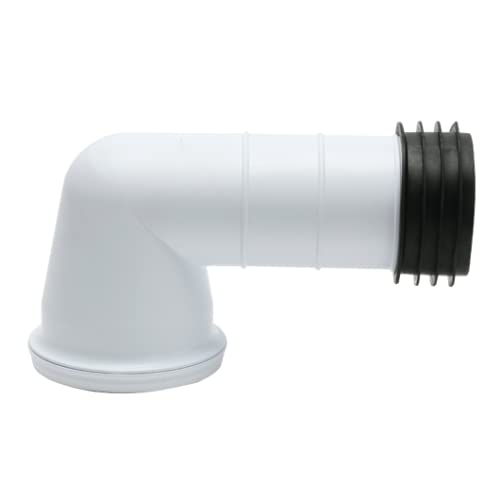 Fluidmaster Bagged 90 Degree Pan Connector, White