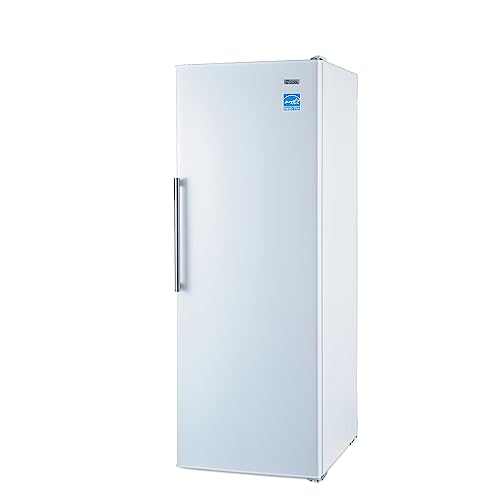 Image of Commercial Cool Upright Freezer Stand Up Convertible Freezer or Refrigerator with Reversible Door, 10.8 Cubic Feet, White