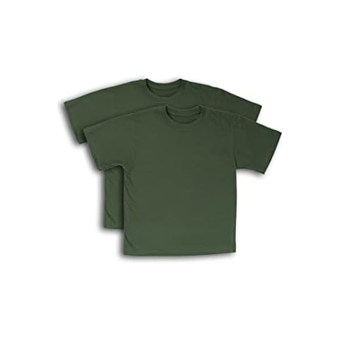 Acorn Fashion Unisex Kids Children Boys Girls 100% Cotton T-Shirt Crew Neck School Uniform PE for Ages 4-10 Years, Green, 7-8 Years Cover