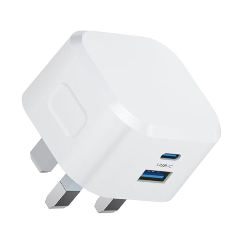 USB C Plug 20W Apple iPhone Fast Charger Plug UK for i Phone 17/17 Air/17 Pro Max/16/16e/16 Pro Max/15 Plus/14/13/12/11/XR/XS/SE/8/7/6 Type C USBC Fast Charging for i Phone Apple Watch