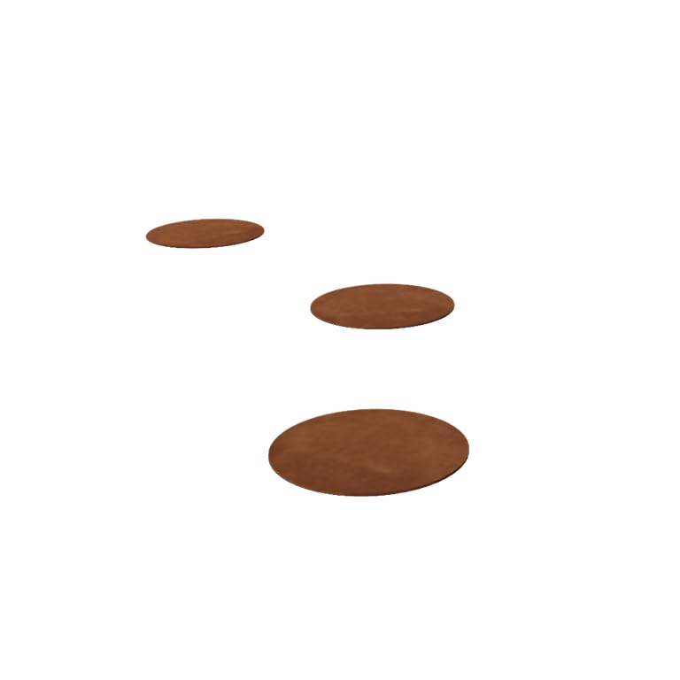 Pas Japonais en Acier Corten - Rond - cm - 25x25cm - Couleur Rouille