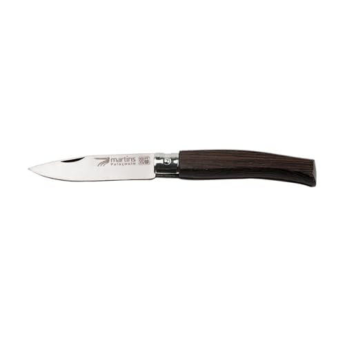 Parabellum Navaja Giroblock hoja acero 420 de 8 cm. mango madera mutene, bloqueo giratorio.