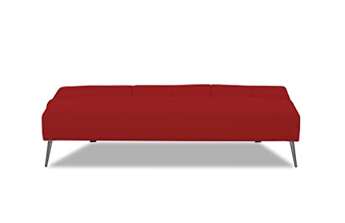 Image of Adorn India Xander 3 Seater Sofa Cum Bed (Red) (3 Year Warranty)