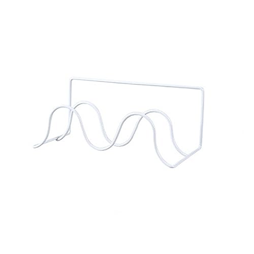 MUCKLILY Double Layer Wall Mounted Slipper Storage Organizer Heavy Duty Shoe Rack for Smooth Surfaces Easy Installation with Adhesive Hooks for Bathroom and Entryway White