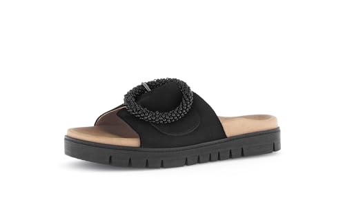 Gabor Damen Pantoletten, Frauen Slipper,Best Fitting,Backless Slipper,Gartenschuhe,Sommerschuhe,sommerclogs,Sandalen,Mules,schwarz,39 EU / 6 UK