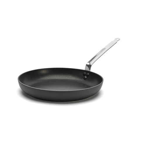 De Buyer - Poêle ronde antiadhésive CHOC INTENSE en aluminium - Diamètre 32 cm -, Noir