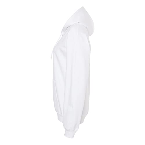 Sweat à capuche Gildan Softstyle blanc anti-pilling molleton confortable L - 4