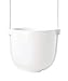 Umbra Bolo Hanging Planter, for Succulents, Herbs and Other Small Plants, Single, White/Brass