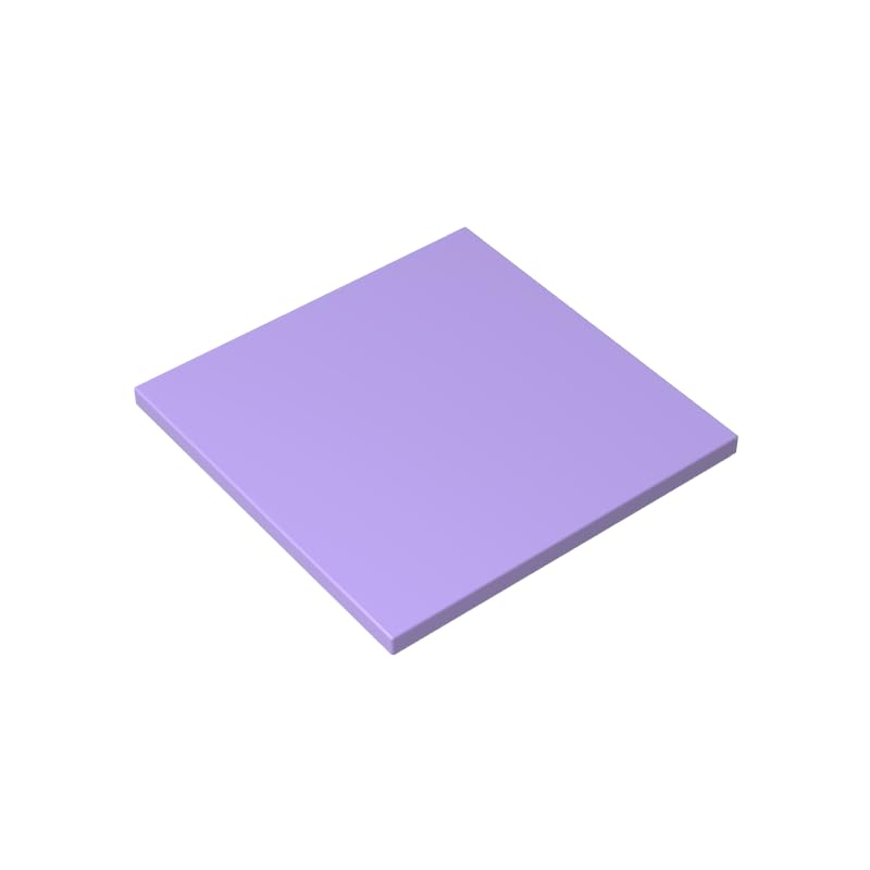 10202 Foundation Plate Tile 6x6 with Bottom Tubes 10 Pieces GDS-1116 Compatible with Lego Building Blocks Color:Lavender
