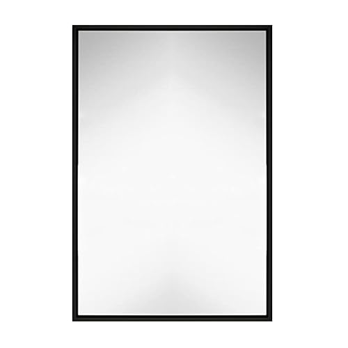 Hamilton Hills 24x36 inch Black Framed Mirror | Large Rectangular Bathroom Mirrors for Wall | Floating Glass Panel Vanity with Border | Wall-Mounted Mirror for Decor | Hangs Horizontal or Vertical