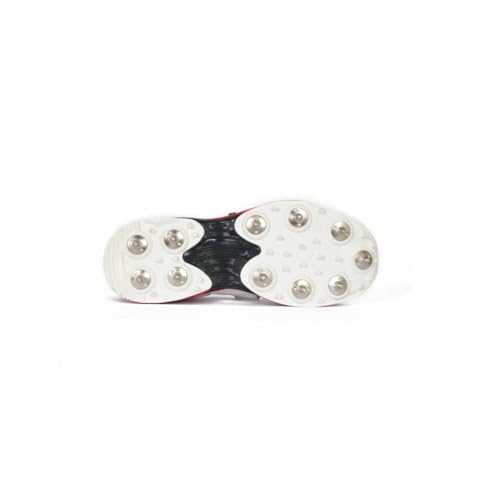 Image of Sega star impact Reach Spike Shoes, White and Red, Metal Spikes, Velcro Strap