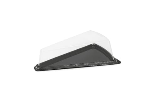 Vertduree Boîtes à Tranches de Gâteaux en Plastique Transparent – Forme Triangle & Ronde – Lot de 30, 60 à 90 – Boîtes Individuelles pour...