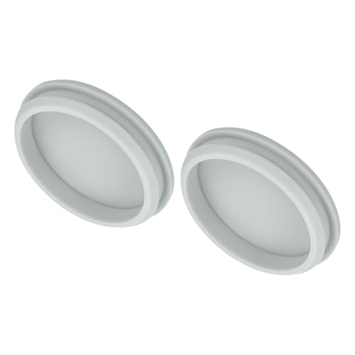 Image of MECCANIXITY 2pcs Silicone Snap in Locking Hole Plugs,60.6mm /2.4 Inch Mounting Diameter Narrow Groove Width 5mm Panel Seal Cover Round for Kitchen Bulkheads Waterproof Sealing Plugs Grey