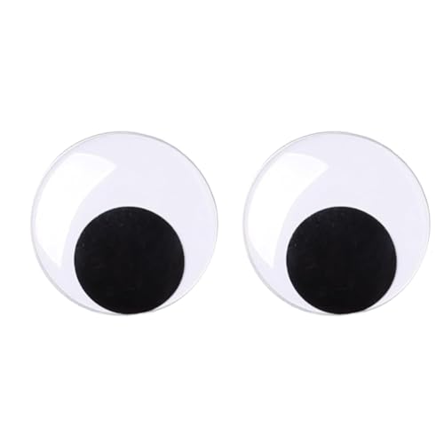 2 ojos grandes autoadhesivos, ojos saltones gigantes de 80 mm, ojos pegajosos negros y blancos para manualidades, decoración de fiestas, puerta de refrigerador, Navidad, árboles, césped, coche, aula,