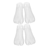 DOITOOL 2組 透明プラスチック製足モデル 耐久性あり軽量 靴下 女性用靴展示用マネキンフット 滑らか表面で清掃簡単 小売店ディスプレイ用