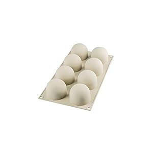 silikomart | Molde de silicona para Monoporciones SWEET TRUFFLE, antiadherente, 8 Monoporciones, Pack de 1 Molde para tartas, Diseño 3D, Ø 62 h 52 mm, Volumen 960 ml, Made in Italy