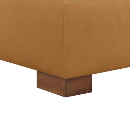 Image of Furni Leatherette ushape 10 Seater Classic and Comfortable with Puffy Brown Sofa Set for Living Room (LHS).